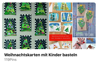 Weihnachtskarten mit Kindern basteln
